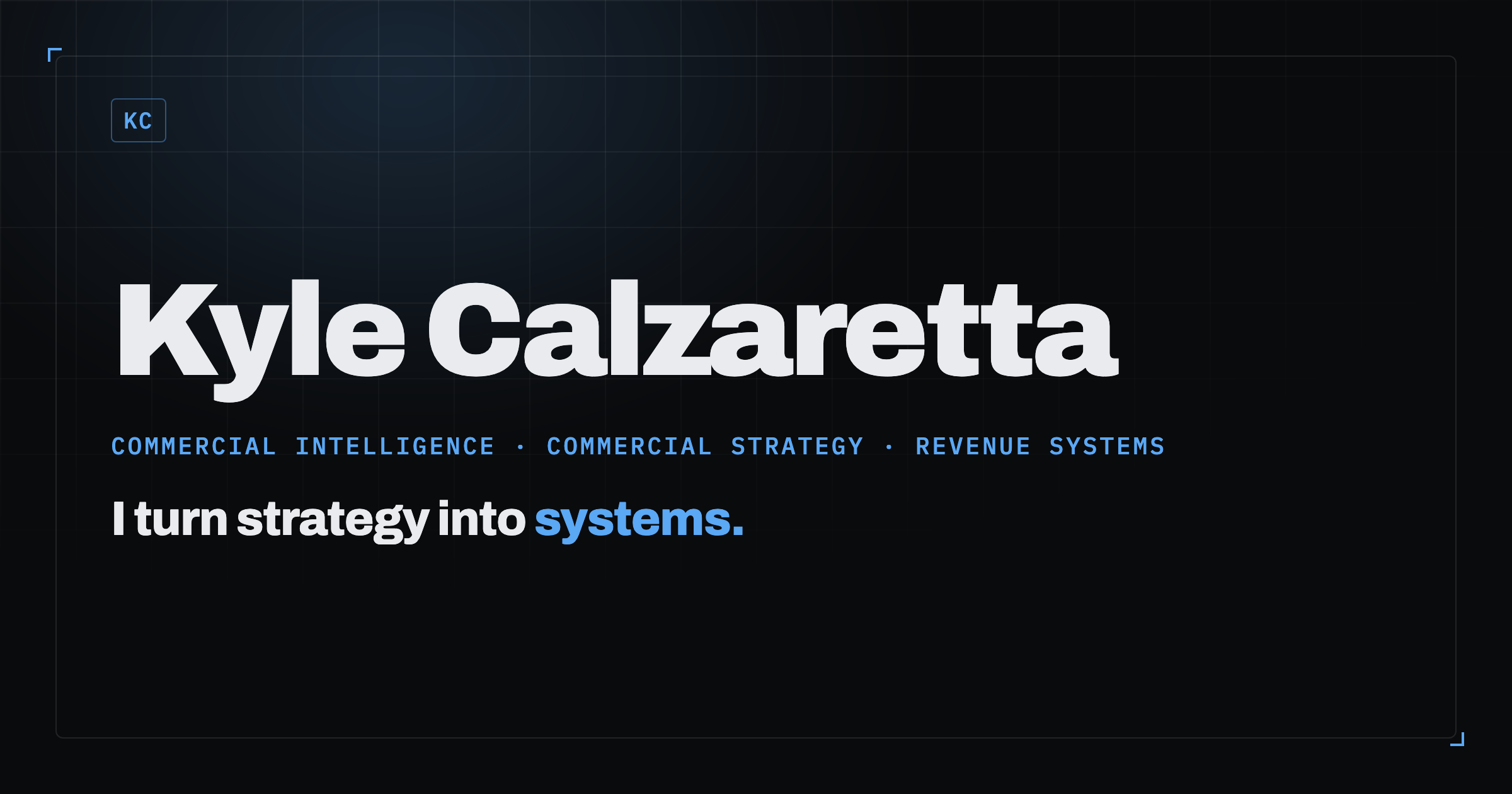 Open Graph preview card for Kyle Calzaretta